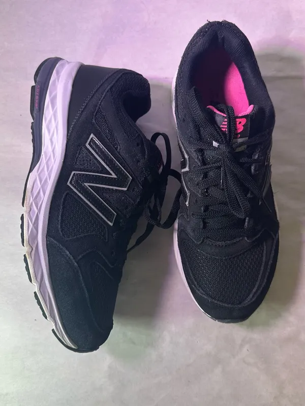 New Balance Black Athletic Sneaker with White Sole - Image 5