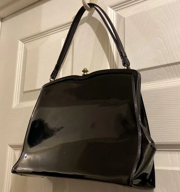 Vintage 1960’s Patent Black Theodor California Handbag - Image 2