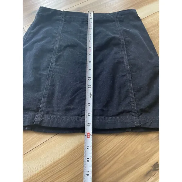 Free People Navy Blue Corduroy mini skirt S - Image 6