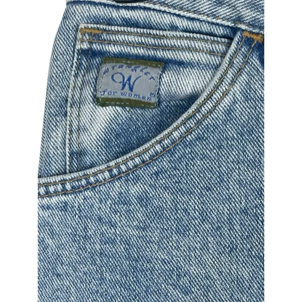 VTG Wrangler Med Wash High Waist Mom Jeans 90s 12 X 34 - Image 3