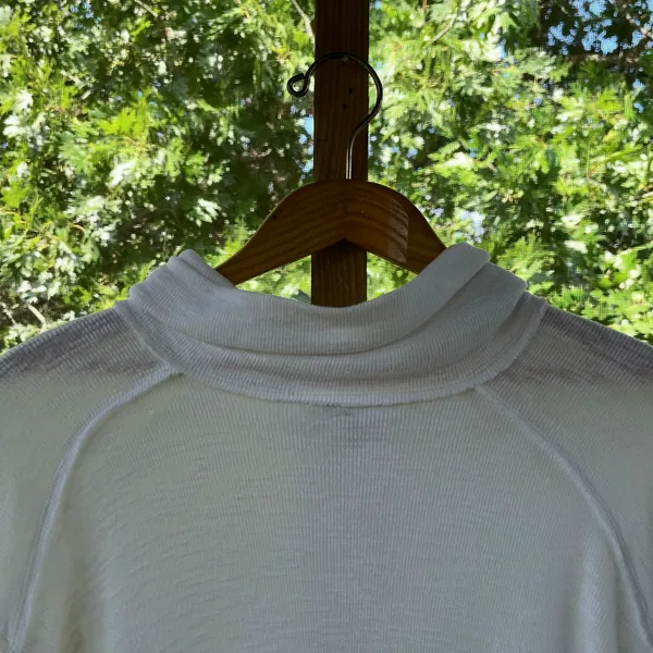 Free People We The Free Tara Split Back Turtle Neck Top White Size M - Image 7