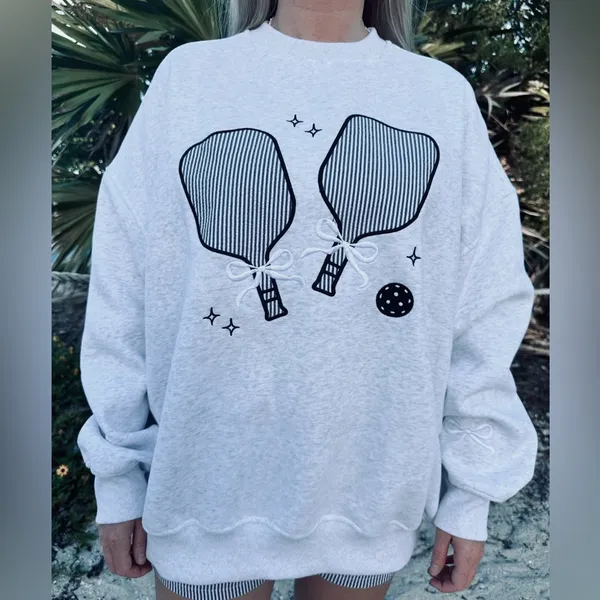 Sunkissed Coconut Pickleball Long Sleeve Soft Sweatshirt Size XL - Image 5