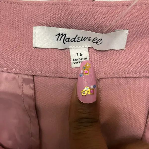 Madewell The Fairbanks Straight Leg Pant Woodrose Pink Size 16 - Image 5