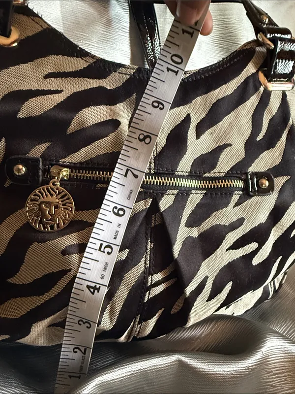 Anne Klein Black and Cream Zebra-Print Tote NWT - Image 12