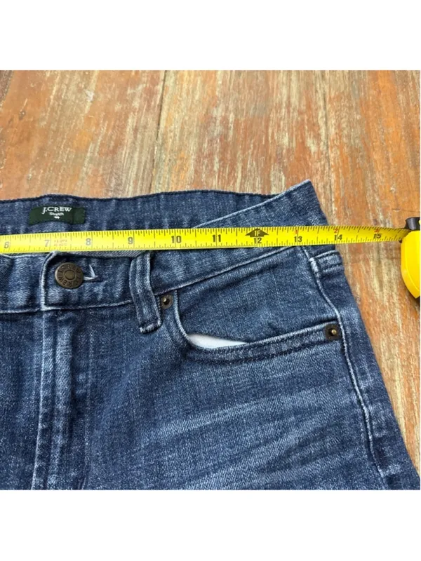 J Crew Blue Denim Straight Leg Jeans Size 27 Short - Image 6