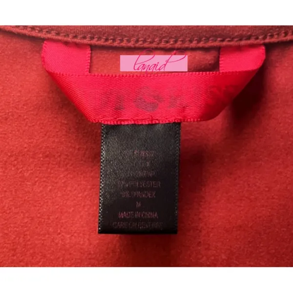 Hot Kiss Zipper V-Neck Open Cold Shoulder Faux Suede Terracotta Ruched Henley M - Image 7