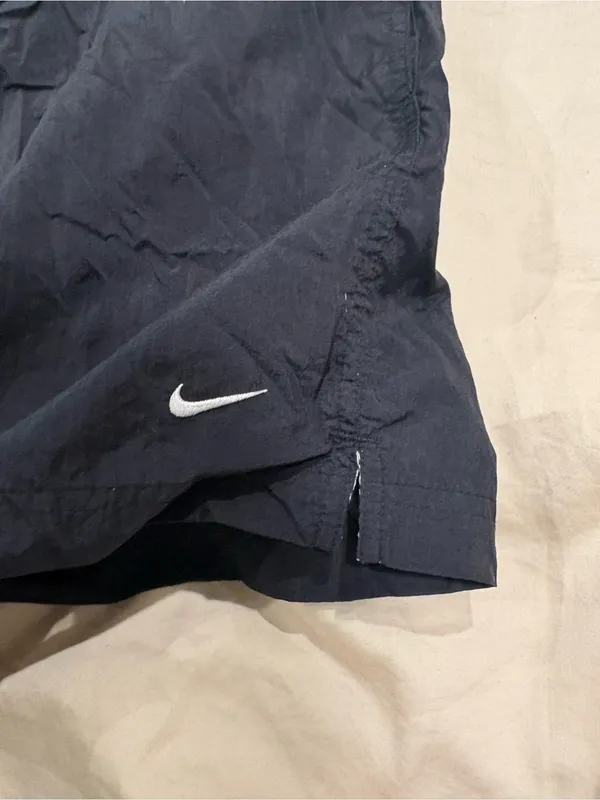 Nike vintage wind breaker drawstring black athletic shorts - Image 2