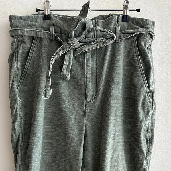 Express Vintage Ankle Extreme High Rise Pants, Army Green, Size 12R - Image 2