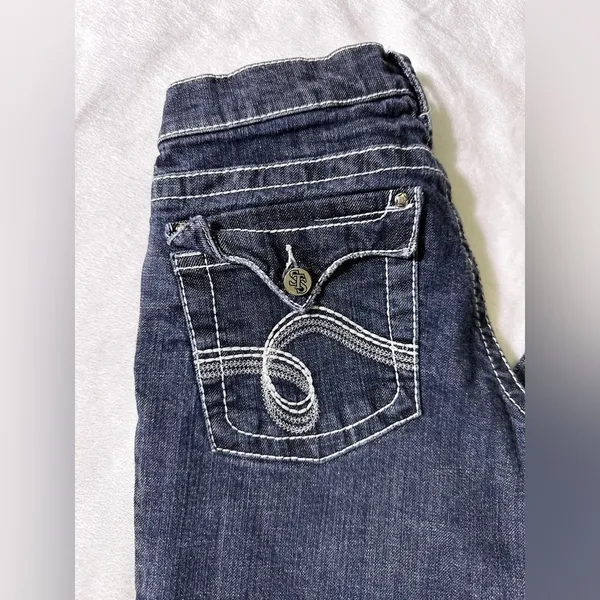 Classic Indigo Flare Jeans Blue Size 26 - Image 6