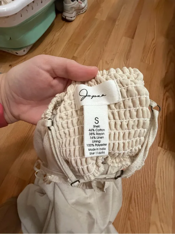 Japna Cream Ruched Strap Dress - Image 11