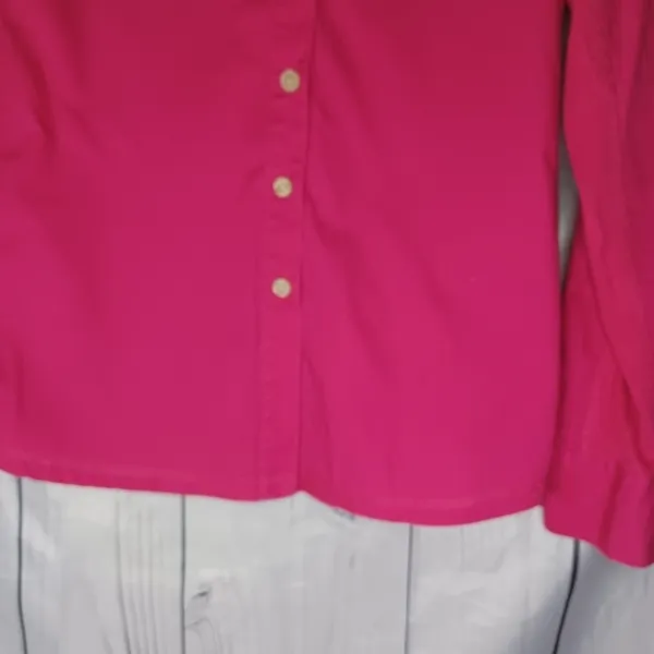 Converse One Star Bright Pink Y2K Retro Casual Utility Camp Button-Up Shirt - Image 4