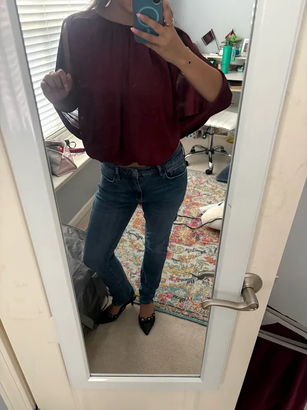 Anthropologie low waisted boyfriend jeans - Image 2