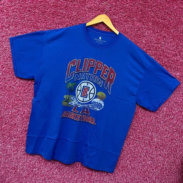 NBA LA Clippers Blue Clipper Nation Tshirt size extra large - Image 3