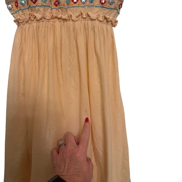 Anthropologie Raga Cotton Embellished Mini Dress - Size L - Image 12