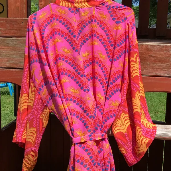 NEW Rose & Olive Kimono / Duster / Robe / Swim Coverup M - Image 5