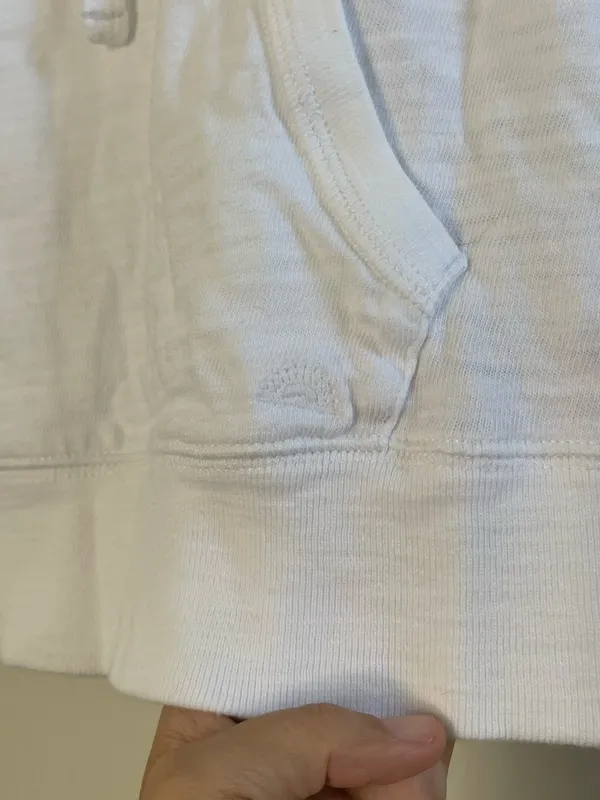 Women’s Faherty Sunwashed Organic Cotton Hoodie White Size M - Image 8