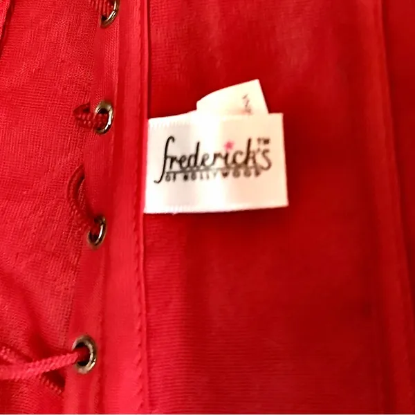 Fredericks of Hollywood ‘Hollywood Dream Sweetheart Corset’ in Red Sz 34 - Image 6