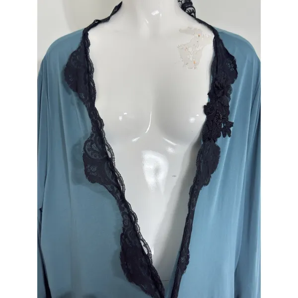 Soft Surroundings Magic Fairy Robe 1X NWT Teal Lace Trim Sleepwear - Image 2