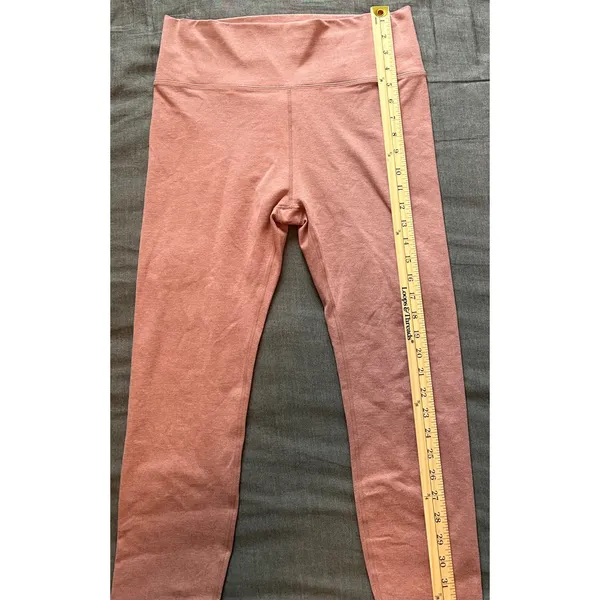 Vuori Performance Leggings Womens XL Terracotta Pink High Rise 7/8 Zip Pocket - Image 14
