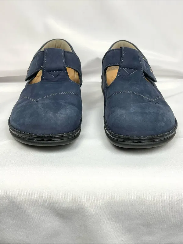 Finn Comfort Nashville Blue Mary Jane Clogs Nubuck Suede Size 40 T Strap - Image 9