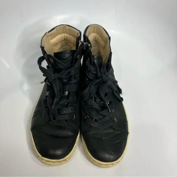 UGG Gradie‎ black leather high top sneakers women’s size 7.5 casual timeless - Image 2