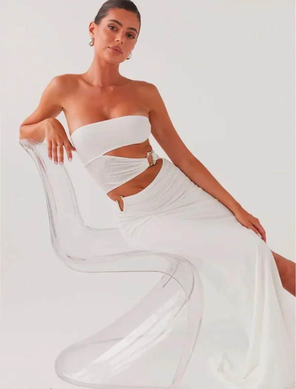 Into Pieces Peppermayo Mesh Maxi Dress - Image 4