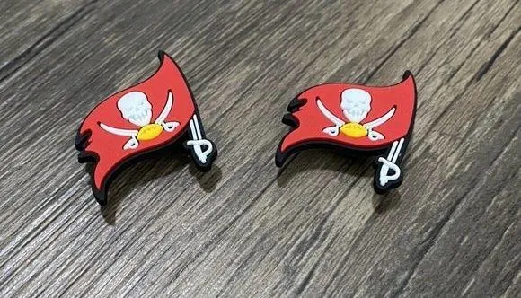 Tampa Bay Buccaneers Football Team Charm For Crocs - 2 Pieces - Image 2