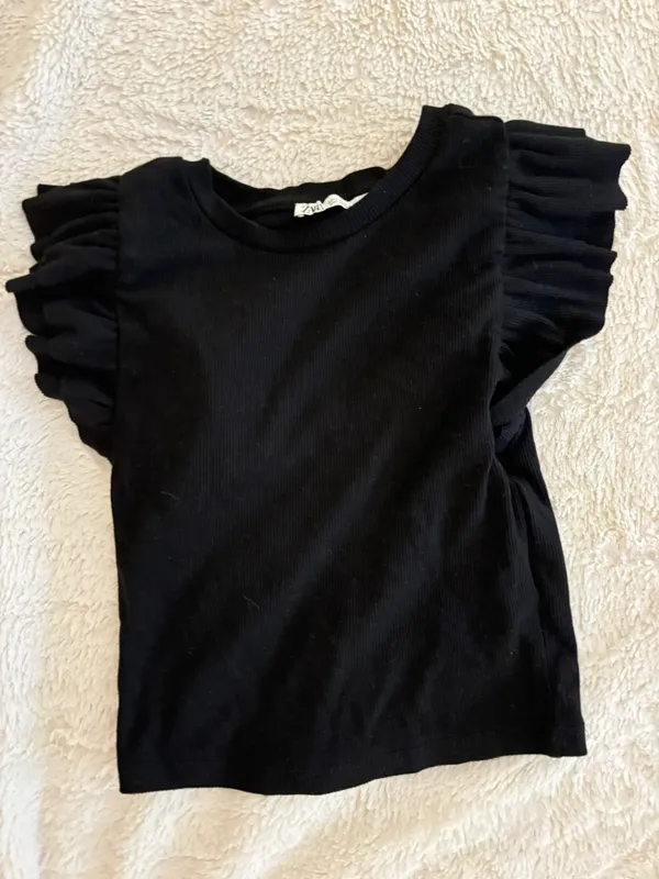 Black Ruffle Top - Image 2