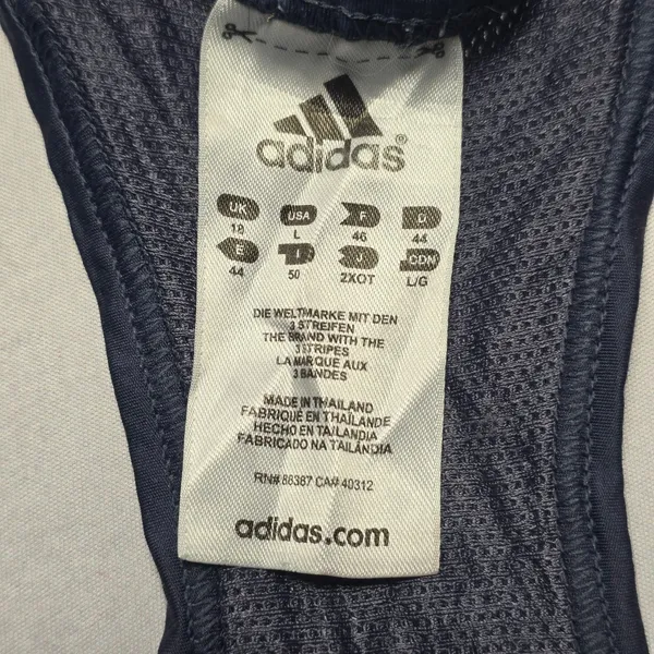 Adidas Gray Racerback Pull On‎ Activewear Yoga Sports Bra Active L Large - Image 4