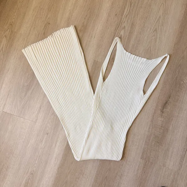 Edit By Nine Open Back Knit Dress White - Image 2