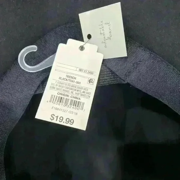 NWT A New‎ Day Target Adjustable Black Trench Hat OS - Image 7