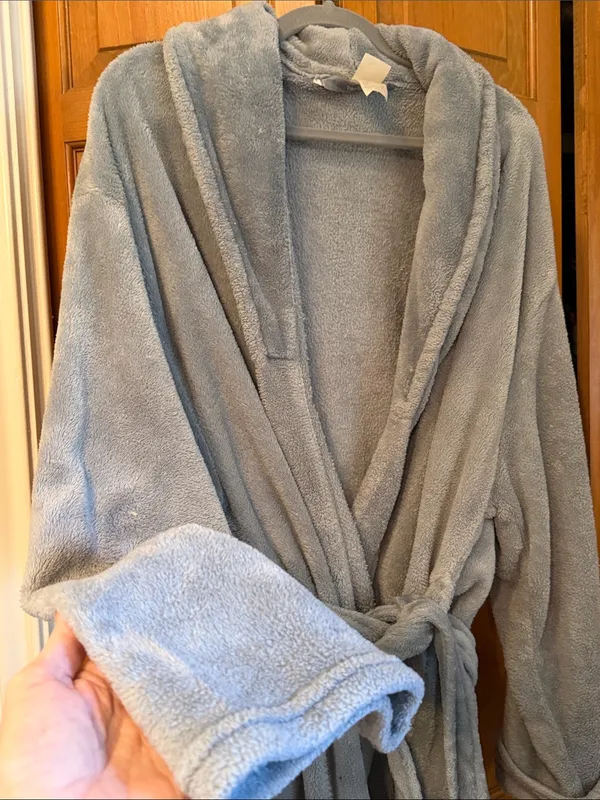 🤗🤗🤗3 for 12$🤗🤗🤗Slouchy Short Robe for Women - Light Gray - Image 4