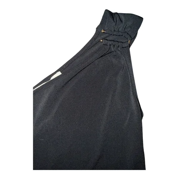 Loft Womens Black Asymmetrical One Shoulder Tank Top, Medium - Image 4