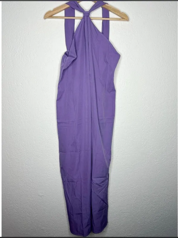 Commense Twist-Halter Side Slit Maxi Dress L NWT - Image 2