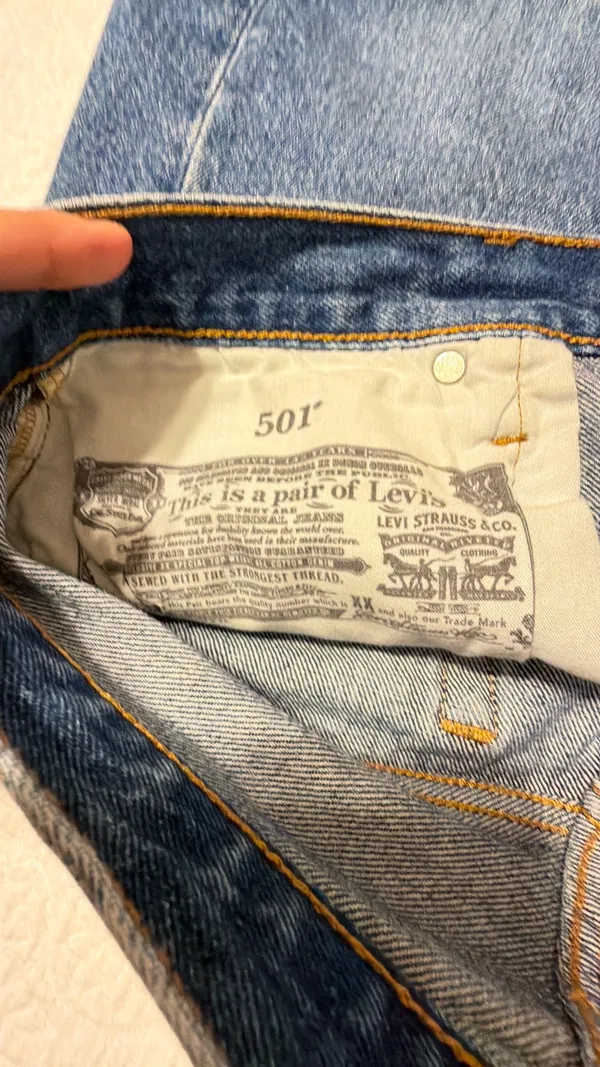 Levi's Blue Denim Jean Shorts - Image 6