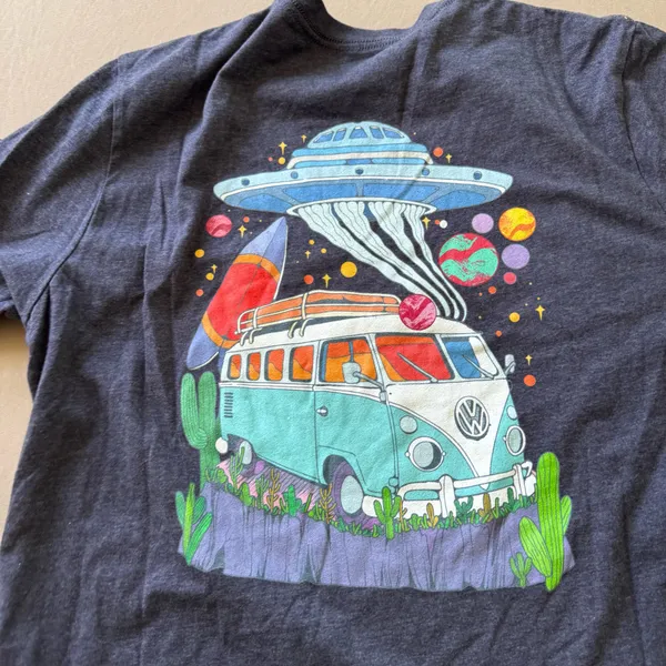 Granola Van Life U.S Graphic Tee Blue Size M - Image 4