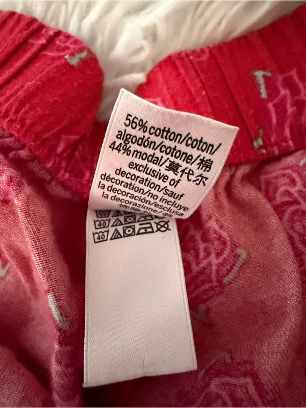 🩷 3/$18 Victoria's Secret Rose Print Pajama Lounge Pants Red Large Modal Cotton - Image 5