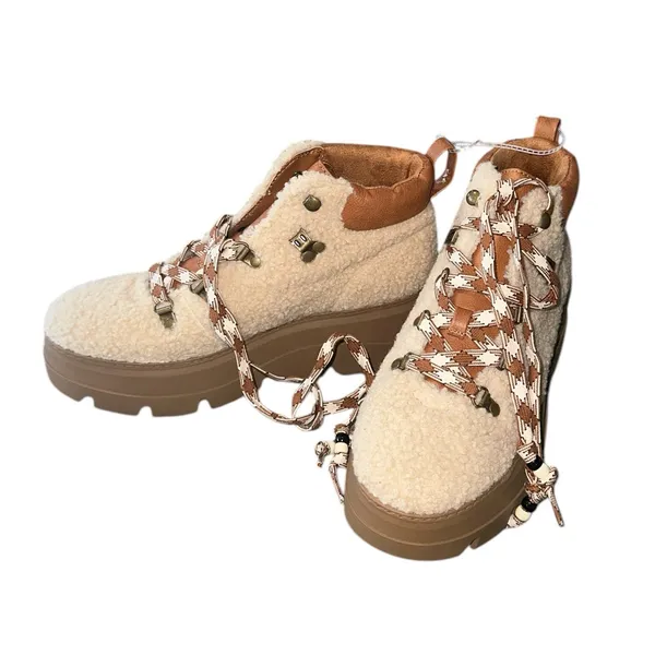 NEW ZODIAC Women's, Billie Boot Sherpa Lined Combat Sneaker IN Natural Caramel - Image 8