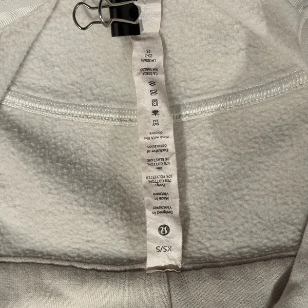 Lululemon Scuba Hoodie Oversized Half Zip Athleisure Minimalist Y2K Bone XS/S - Image 3