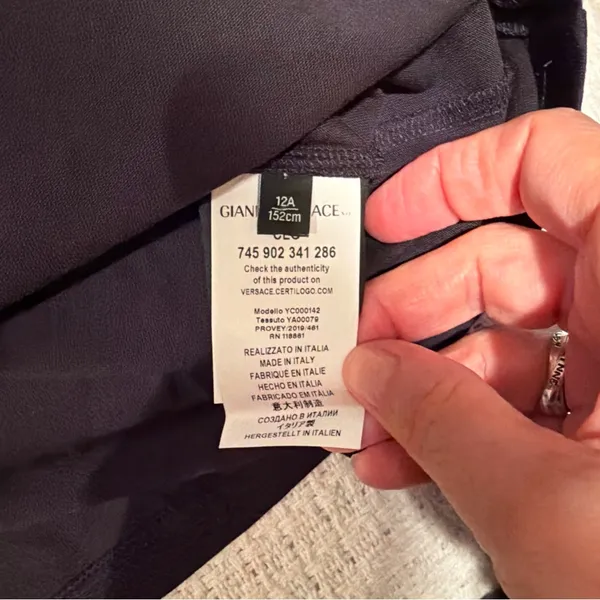 Versace Dark T-Shirt with Subtle Logo - Image 4