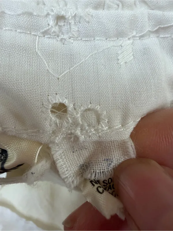 Roberta Vintage 70’s White Cotton Eyelet Lace Tiered Maxi Sundress 7 Cottage - Image 8