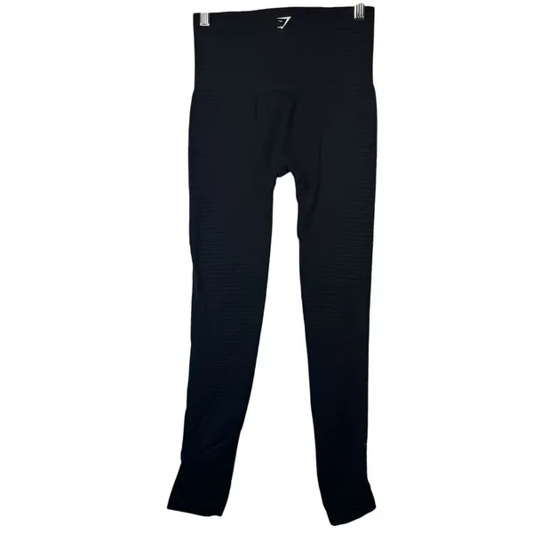 Gymshark Vital Seamless‎ Leggings High Waisted Black Athletic Gym XS/S READ - Image 2