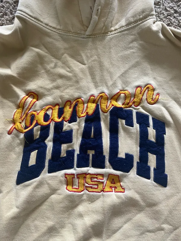 Vintage yellow beach hoodie - Image 2