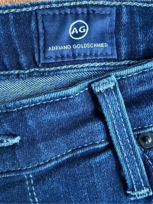 AG Adriano Goldschmied The Prima Mid Rise Cigarette Jeans Women’s 28R Dark Wash - Image 4
