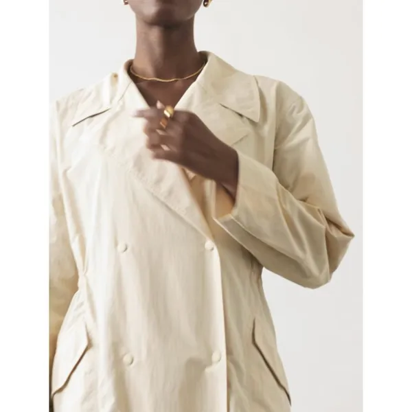 Athleta M Luna Trench Coat Dune Medium - Image 8