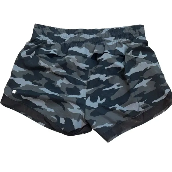 Athleta Printed Mesh Racer Run 4" Camo‎ Athletic Lined Shorts Size Small UFP 50 - Image 3