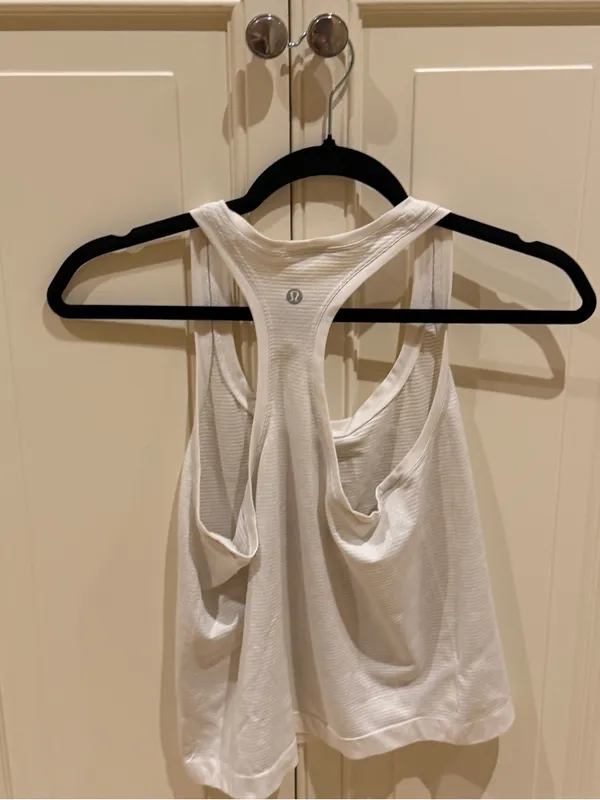 lululemon athletica White Ribbed Racerback Tank - Image 2