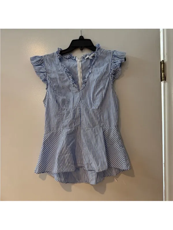 TOME
Flutter Sleeve Top Blue Size 8 - Image 3