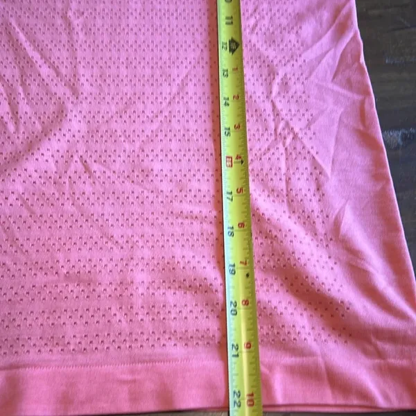 Lululemon Coral Perforated Athletic Tee T-Shirt Short Sleeve Pink Orange 4 - Image 6