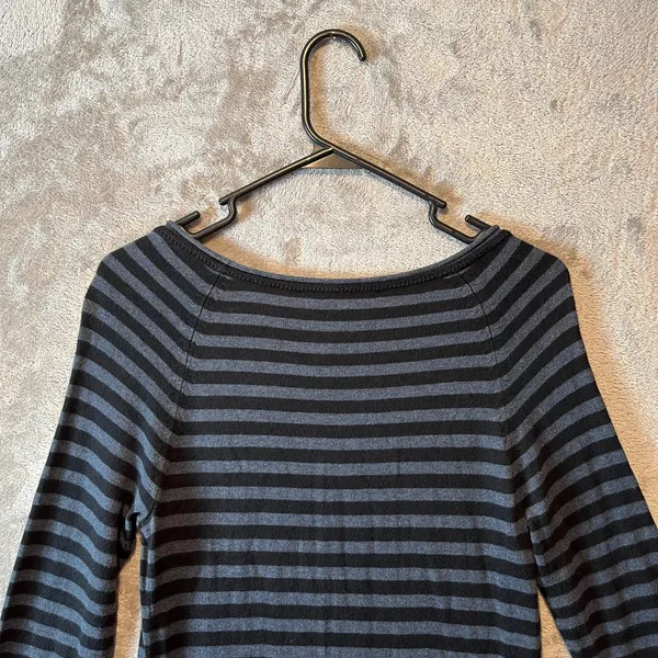 Peruvian Connection‎ Women's Dress Blue Striped Size XSmall Pima Cotton - Image 2